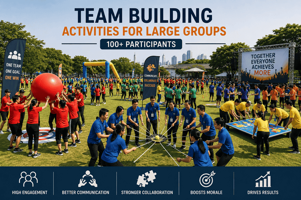 Team Building Activities for Large Groups (100+ Participants)